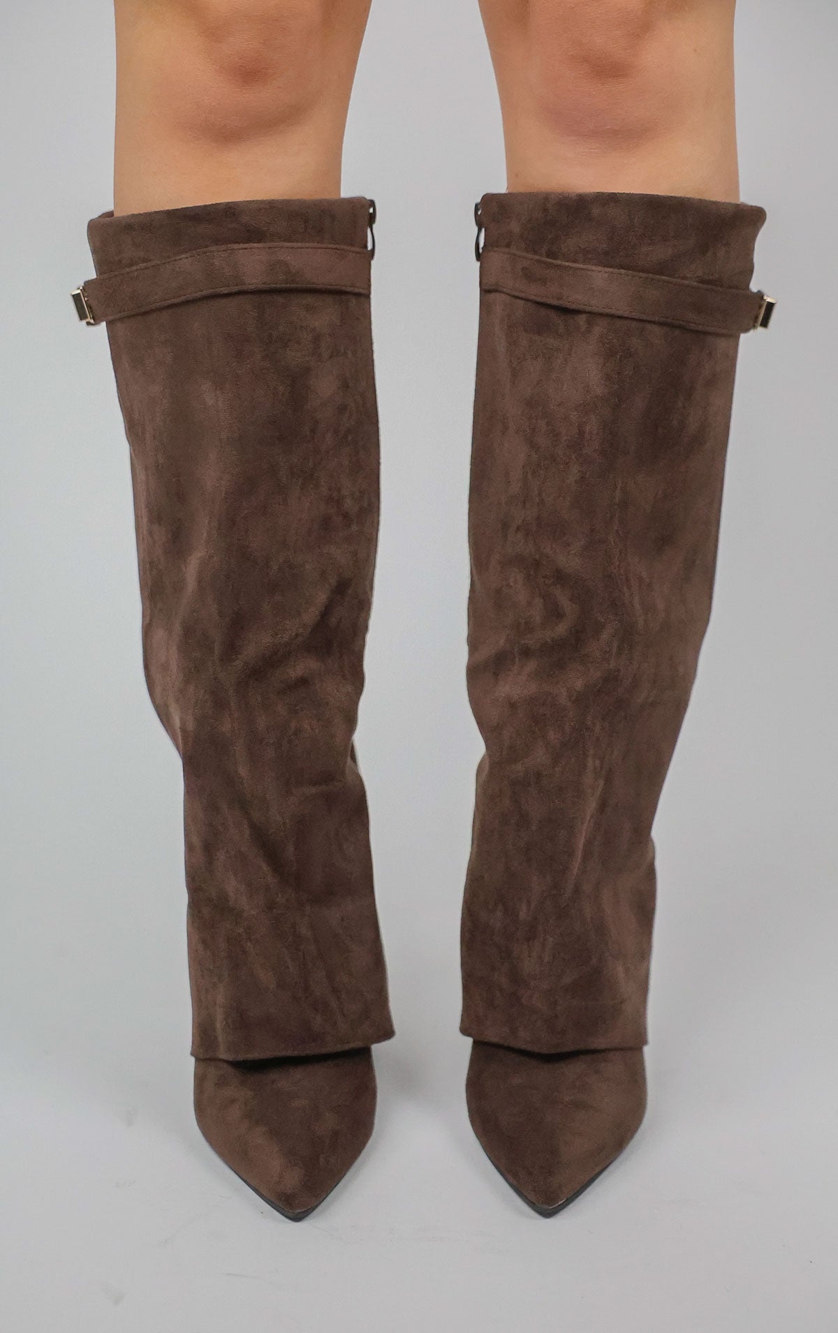 Castelano Shark Boots Kunstvelour - Chocolate