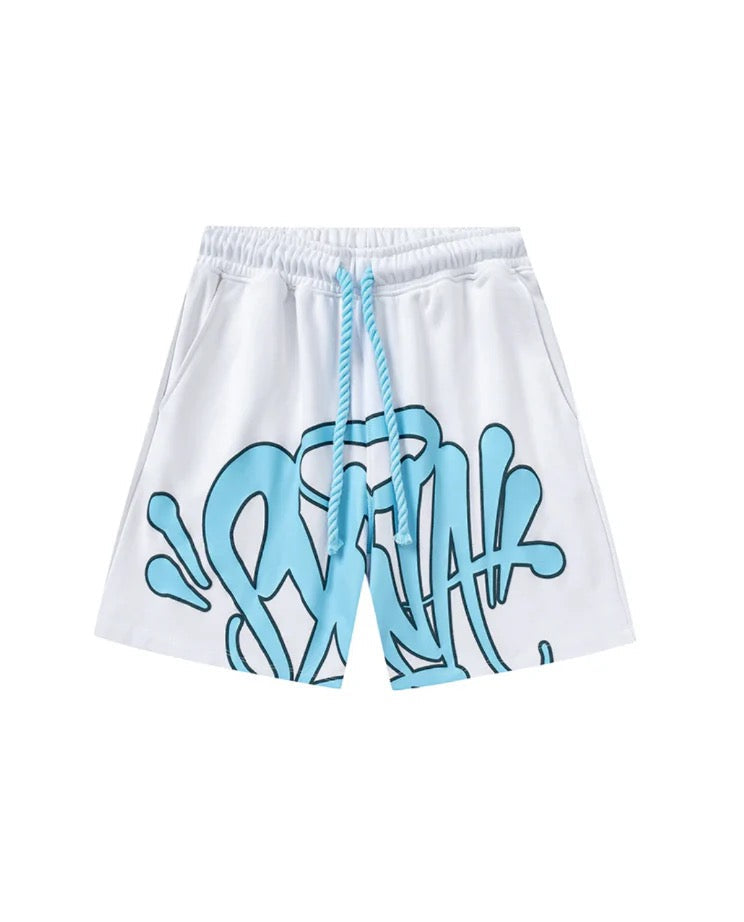 "Graffiti" Shorts-Set Blau