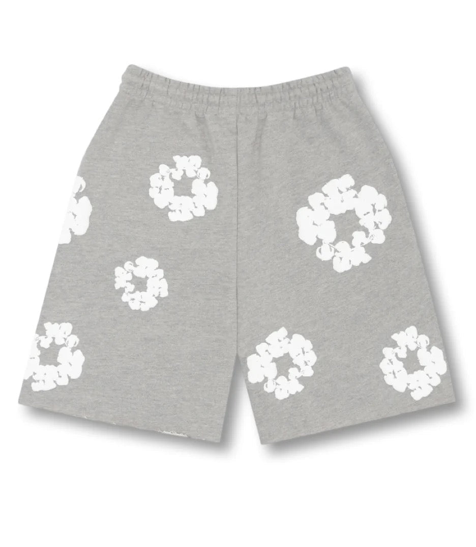 "Flower" Shorts Grau
