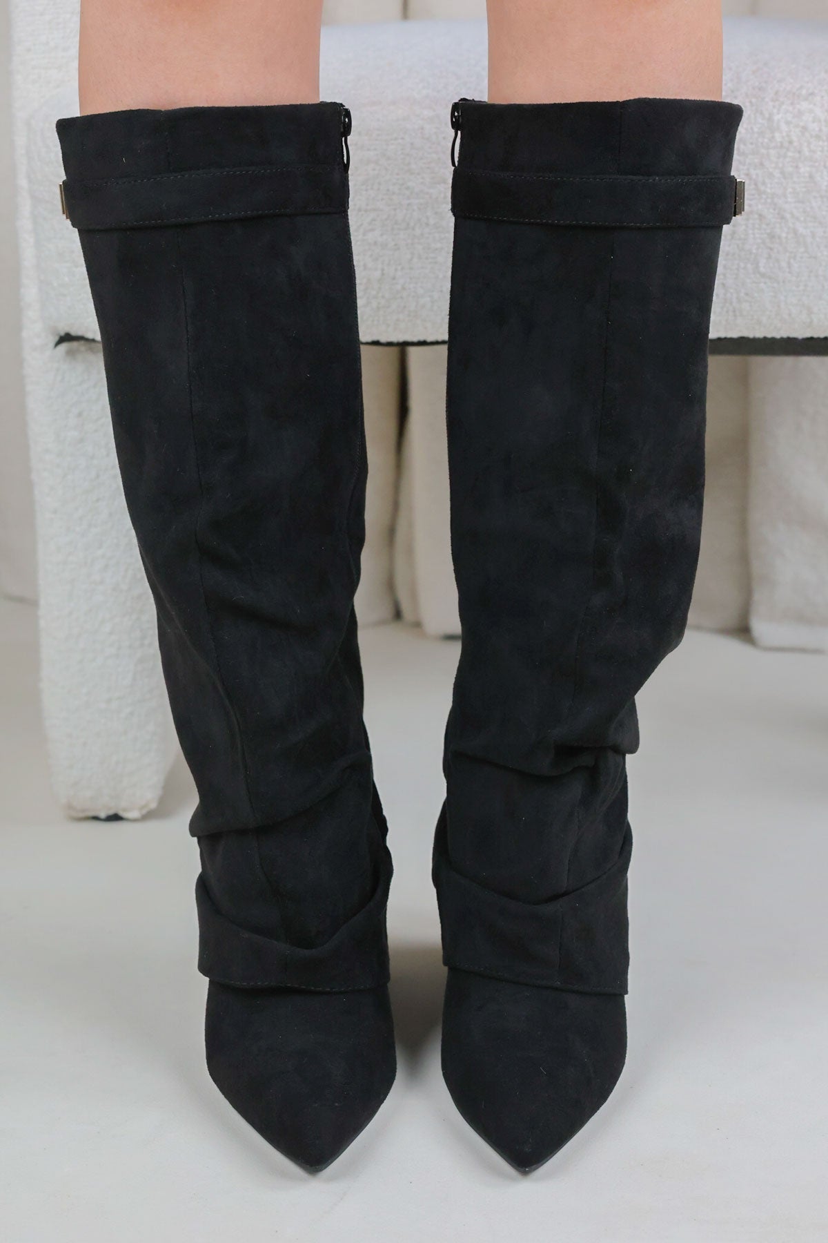 Castelano Shark Boots Slouch - Schwarz